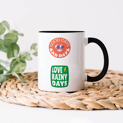 Flat design retro sticker collection 330 ml Coffee Mug