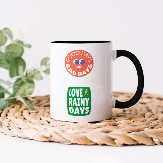 Flat design retro sticker collection 330 ml Coffee Mug
