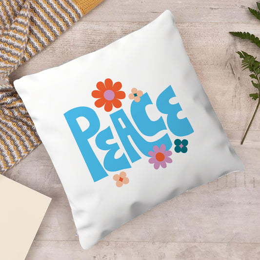 Peace text design Cushion (12x12 inches) Pack of 1