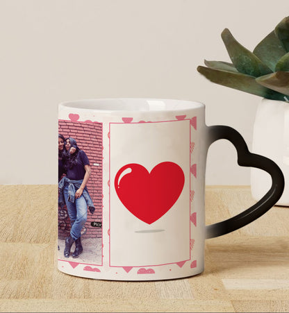 Best Friend forever customized Add two photos magic mug 330 ml Coffee Mug