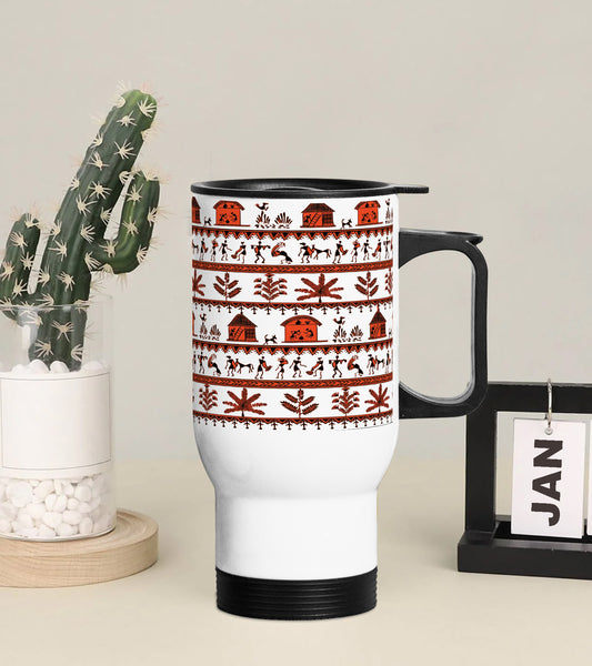 Stick Figures pattern Printed 350ML Travel MUG