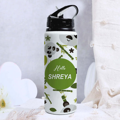 Hidden Panda Water Bottle with Lid & Straw