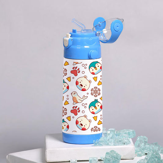 Hand drawn childlike animals pattern 500ml kids Bottle