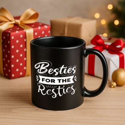 Besties For the Resties 330 ml Black Coffee Mug (Pack of 1)