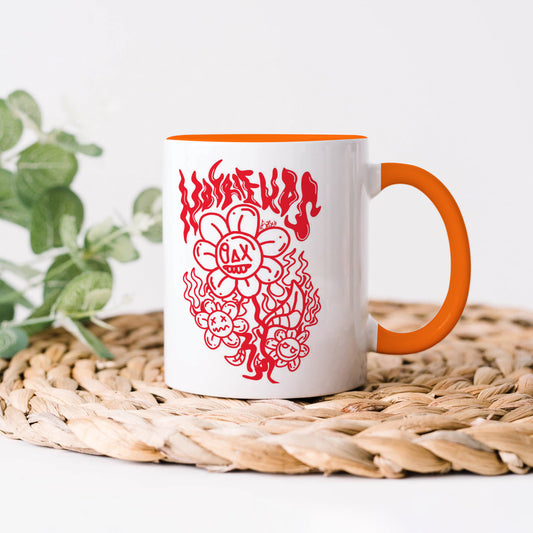 Flaming Bloom Edgy Art Mug Handle 330 ml Coffee Mug