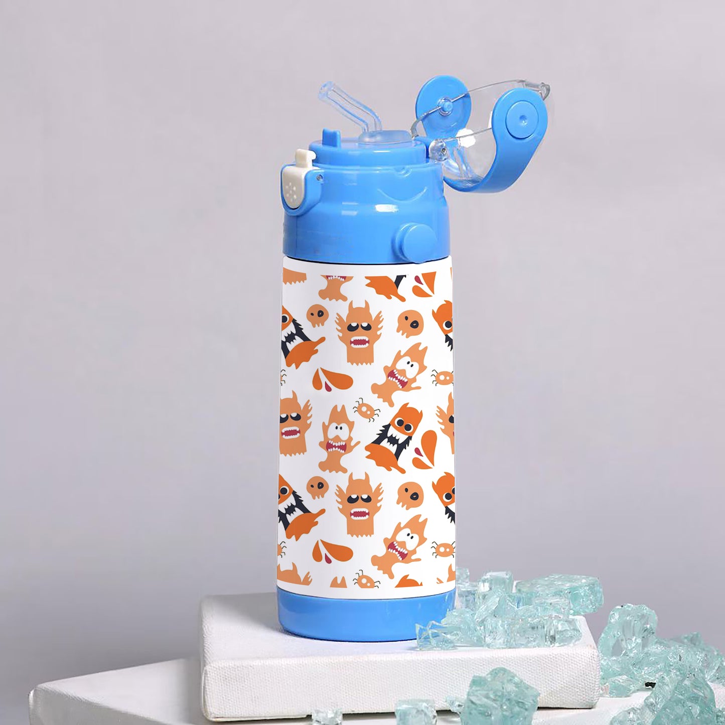 Monster seamless pattern design vector illustration 500ml kids Bottle