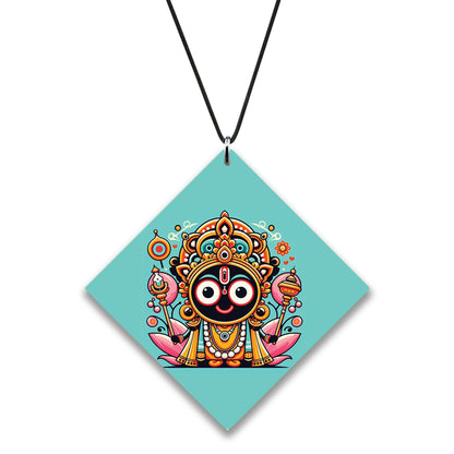 Cute Jagannath vector art Premium Glossy Printed Car Hangings