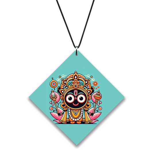 Cute Jagannath vector art Premium Glossy Printed Car Hangings