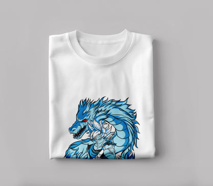 Goku ultra instinct anime Printed White Round Neck Polyester T Shirt for Mens and woman's