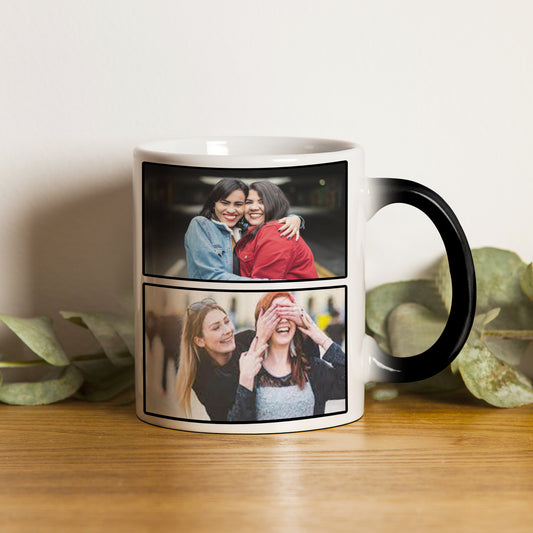 Best Friend forever customized add four photos magic mug 330 ml Coffee Mug