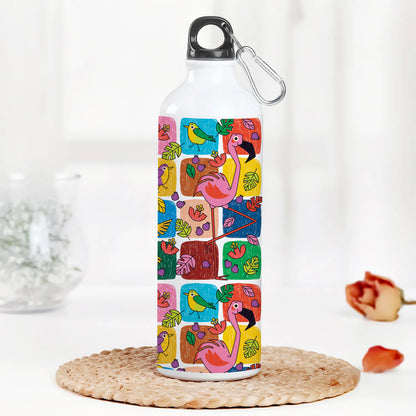 Childlike animals pattern design Printed Normal Sipper Water Bottle 750 ml For Gym, Yoga, Kids, Boys, Girls, Brother, Sister, Babies, Baby, Workout, Adults