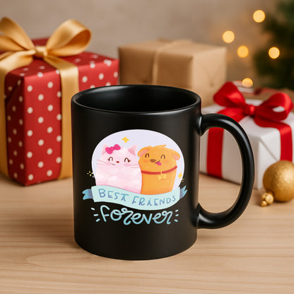Best Friend Forever 330 ml Black Coffee Mug (Pack of 1)