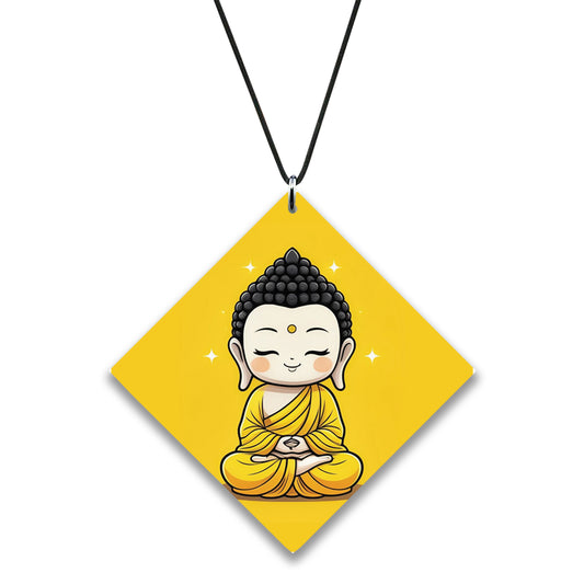 Cute baby buddha vector art Premium Glossy Printed Car Hangings