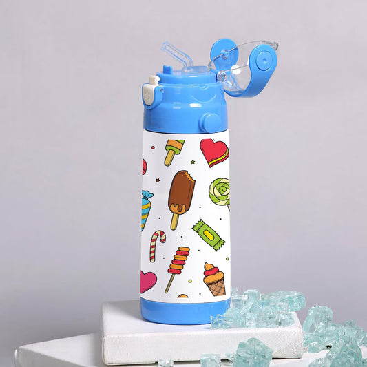 Sweet candy doodles seamless pattern 500ml kids Bottle