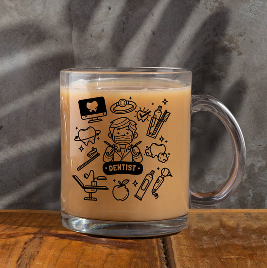 Dentist Printed Glass Mug