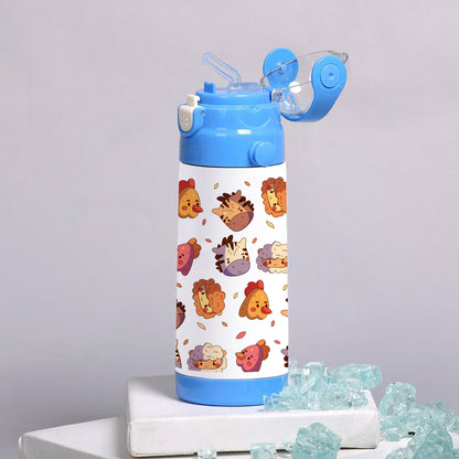 Hand drawn childlike animals and birds pattern 500ml kids Bottle