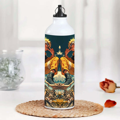Naruto 2 Printed Aluminum Sipper Water Bottle 750 ml For Gym, Yoga, Kids, Boys, Girls, Brother, Sister, Babies, Baby, Workout, Adults