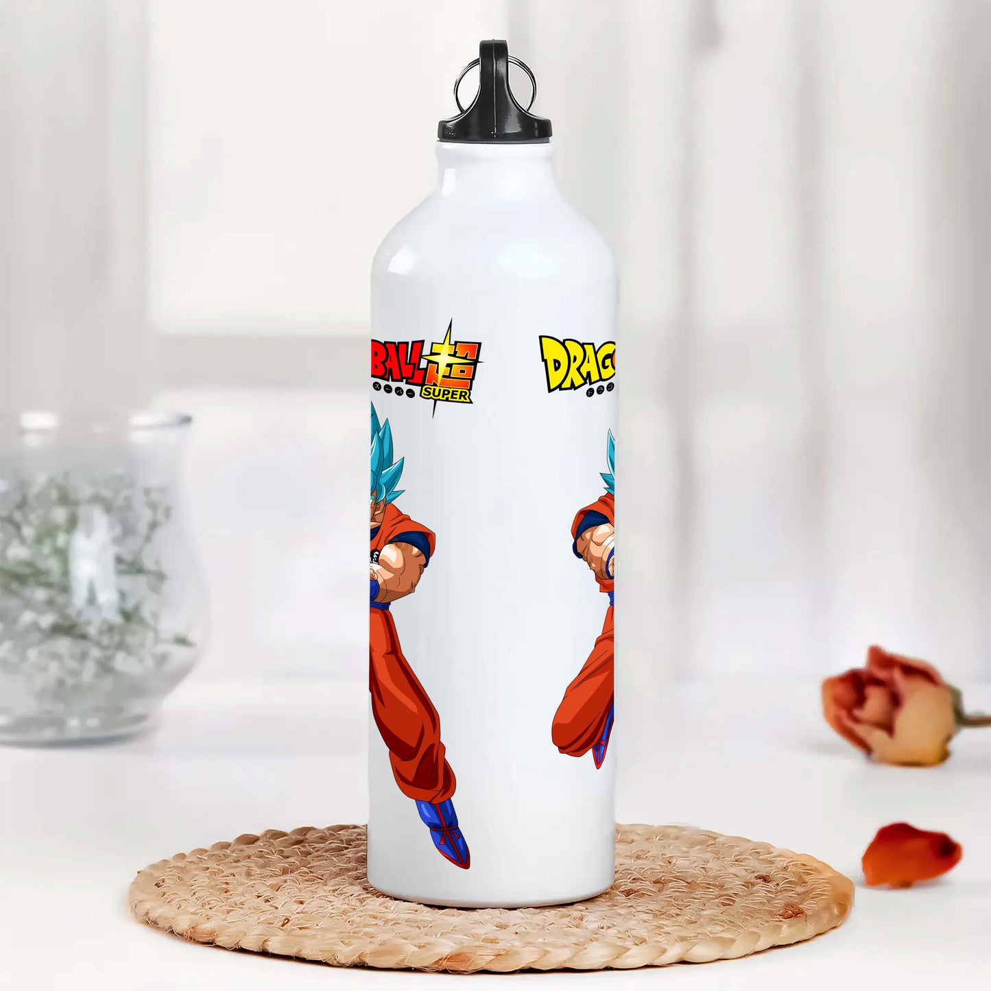 Goku Printed Aluminum Sipper Water Bottle 750 ml For Gym, Yoga, Kids, Boys, Girls, Brother, Sister, Babies, Baby, Workout, Adults