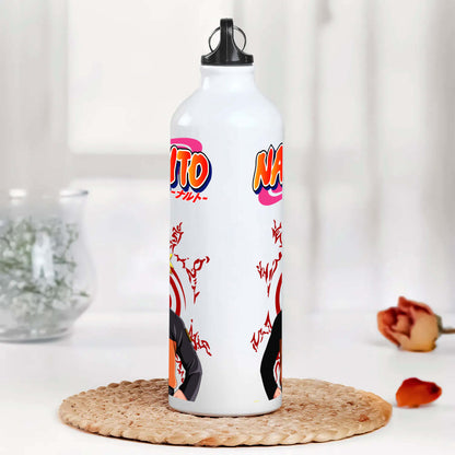 Naruto Printed Aluminum Sipper Water Bottle 750 ml For Gym, Yoga, Kids, Boys, Girls, Brother, Sister, Babies, Baby, Workout, Adults