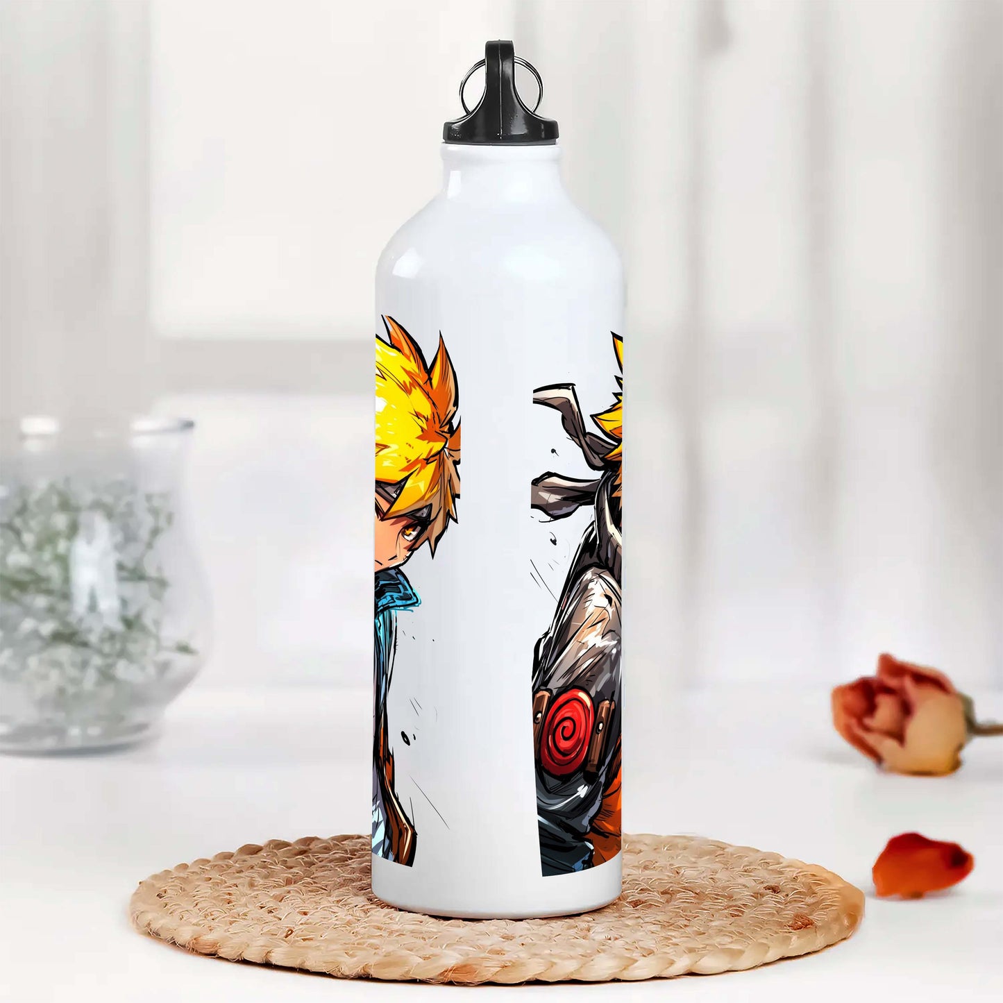 Anime 1 Printed Aluminum Sipper Water Bottle 750 ml For Gym, Yoga, Kids, Boys, Girls, Brother, Sister, Babies, Baby, Workout, Adults