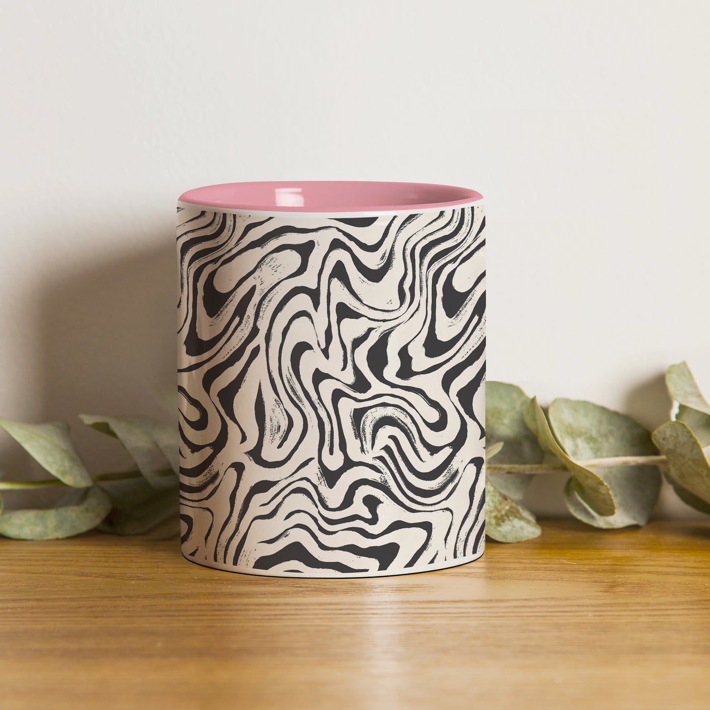 Curated pattern design Pattern Lite Pink Handle 330 ml Coffee Mug