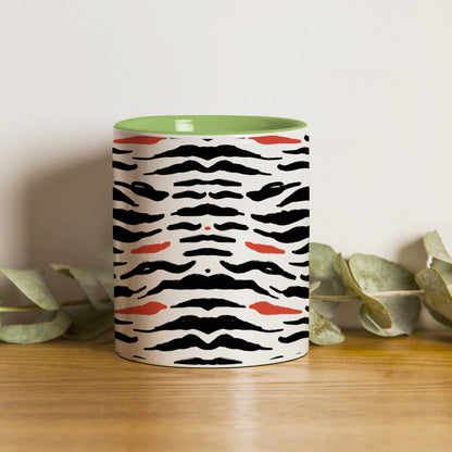 tiger skin pattern design Pattern Lite Green Handle 330 ml Coffee Mug
