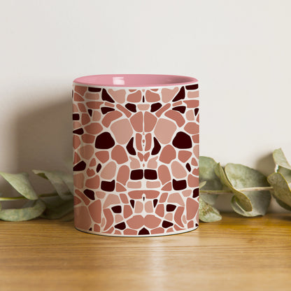 Stone seamless Pattern Lite Pink Handle 330 ml Coffee Mug