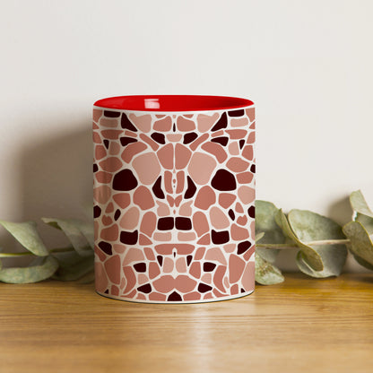Stone seamless pattern Red Handle 330 ml Coffee Mug