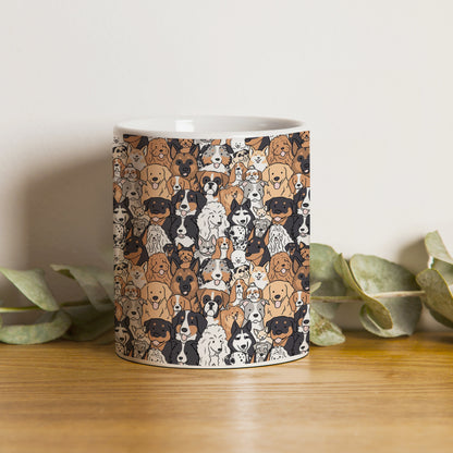 Dog breeds illustration design pattern White 330 ml Coffee Mug