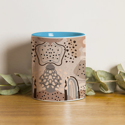 Abstract drawing design Pattern Sky Blue Handle 330 ml Coffee Mug