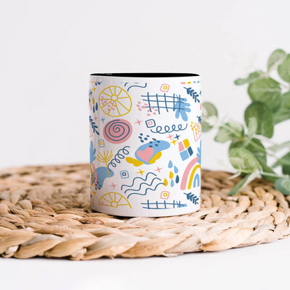Hand drawn abstract element pattern 330 ml Coffee Mug