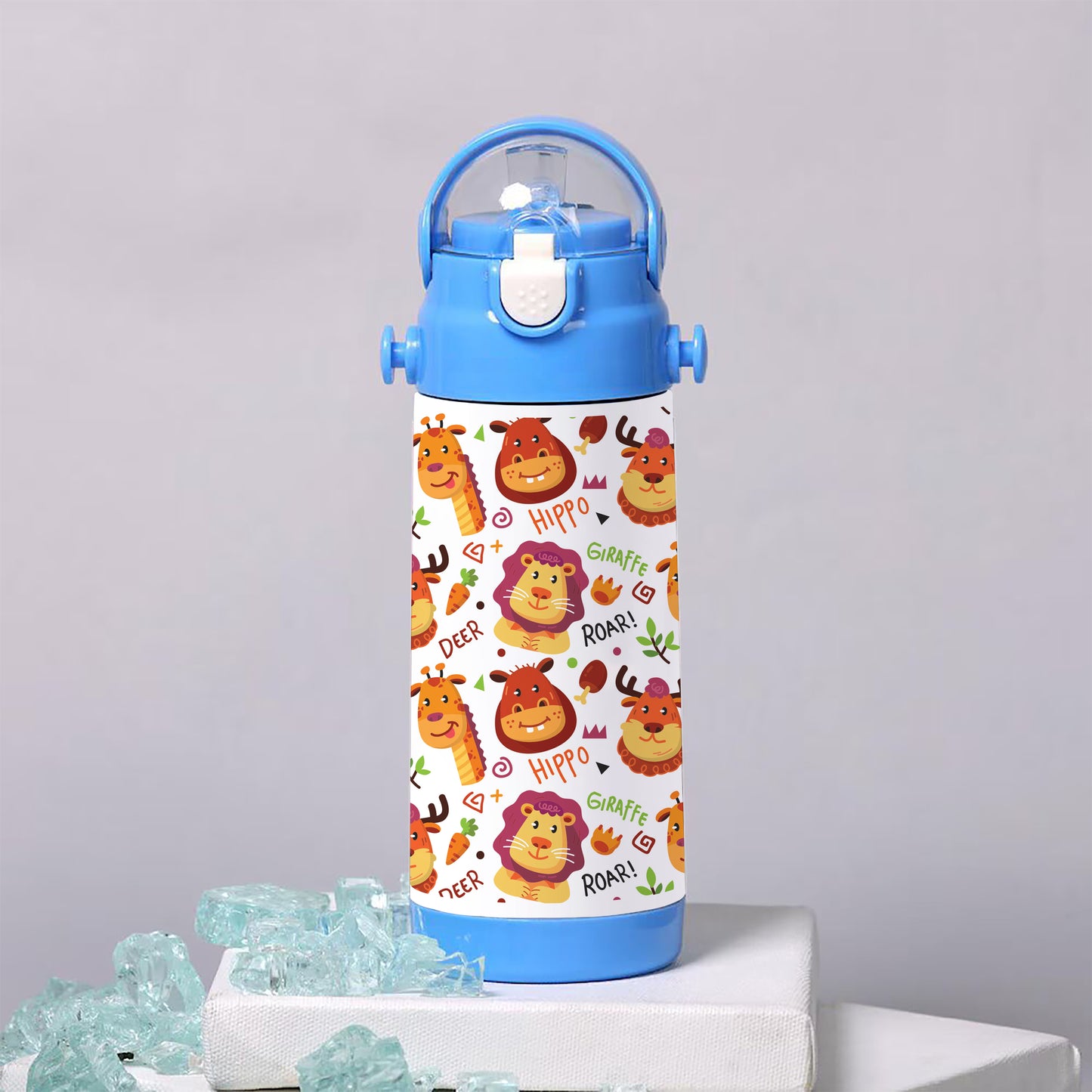 Colorful doodle animals 500ml kids Bottle