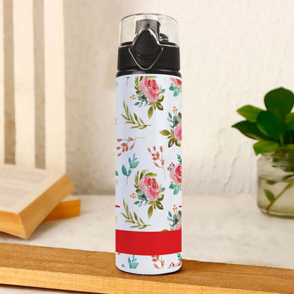 Personalised Floral Water Flip Flop Bottle