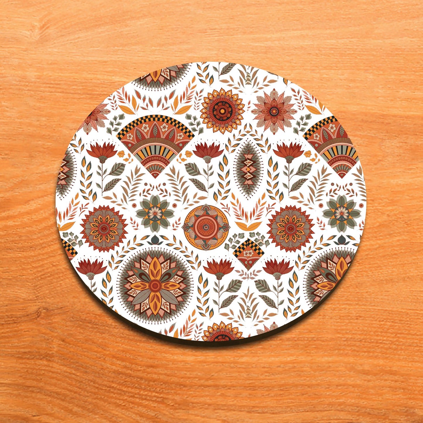 Vibrant Turkish Flower Pattern Mug and Coaster 330 ml Coffee Mug