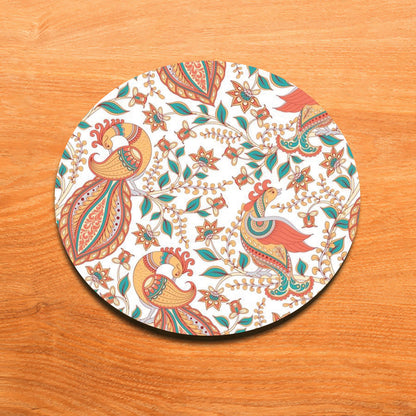 Kalamkari Style Seamless Pattern Mug and Coaster 330 ml Coffee Mug