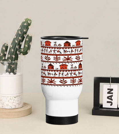 Stick Figures pattern Printed 350ML Travel MUG