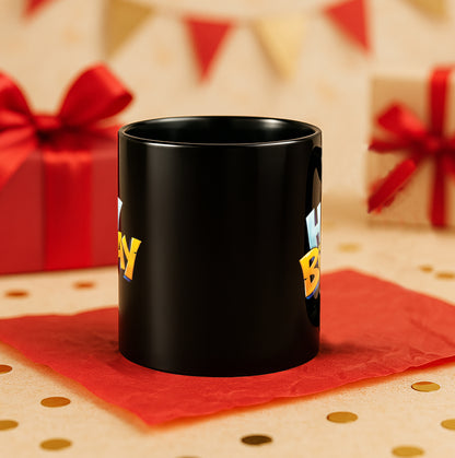 Happy Birthday 330 ml Black Coffee Mug (Pack of 1)