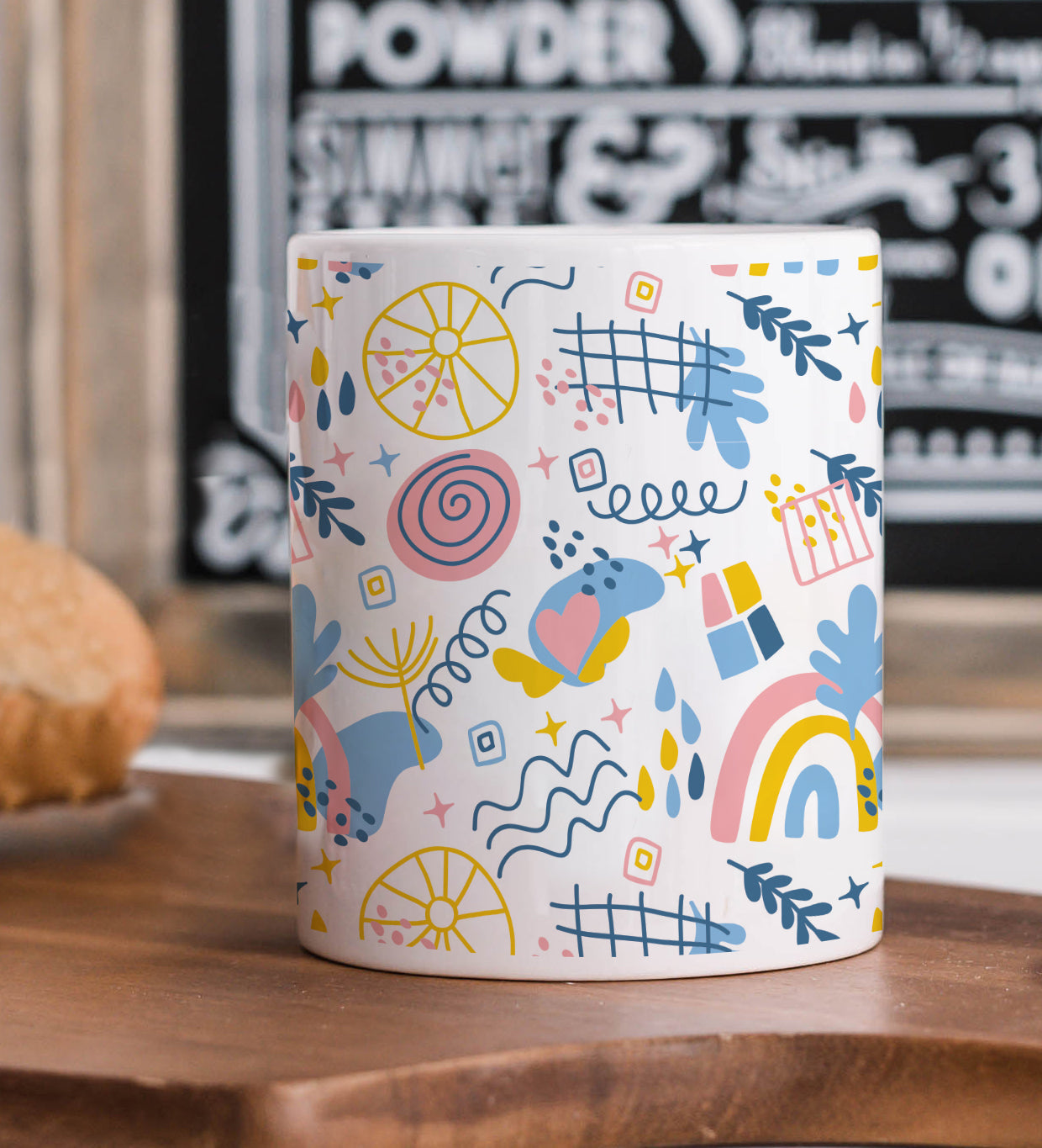 Hand drawn abstract element pattern White 330 ml Coffee Mug