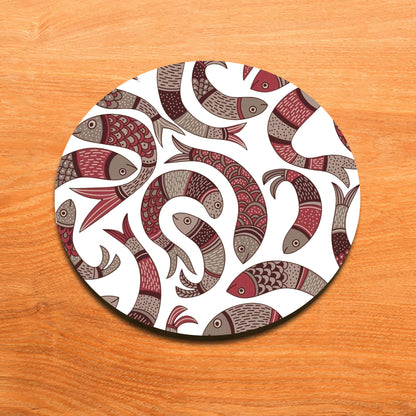 Seamless Fishes Pattern Mug and Coaster 330 ml Coffee Mug