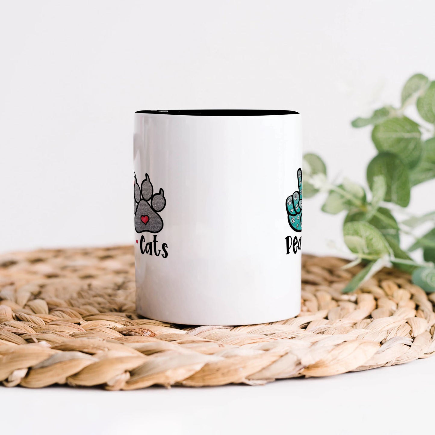 Peace Love cats design 330 ml Coffee Mug