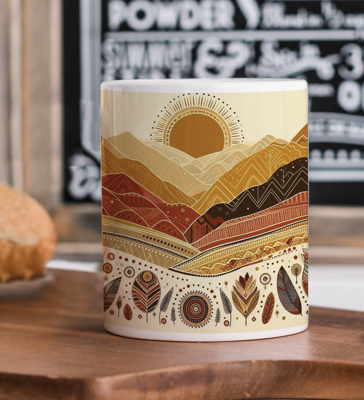 Abstract Art Mug and Keychain Combo 330 ml Coffee Mug