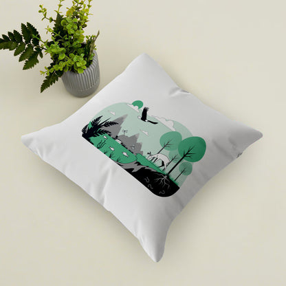Ecosystem Concept illustration Design Cushion (12x12 inches) Pack of 1
