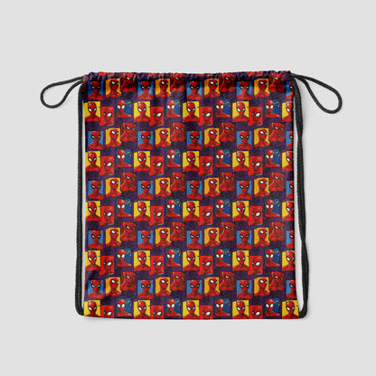 Spiderman Pattern Design Polyester String Backpack Bags for kids for Gym, Yoga, Tuition ,Beach Bag for 4-10 year boys and girls