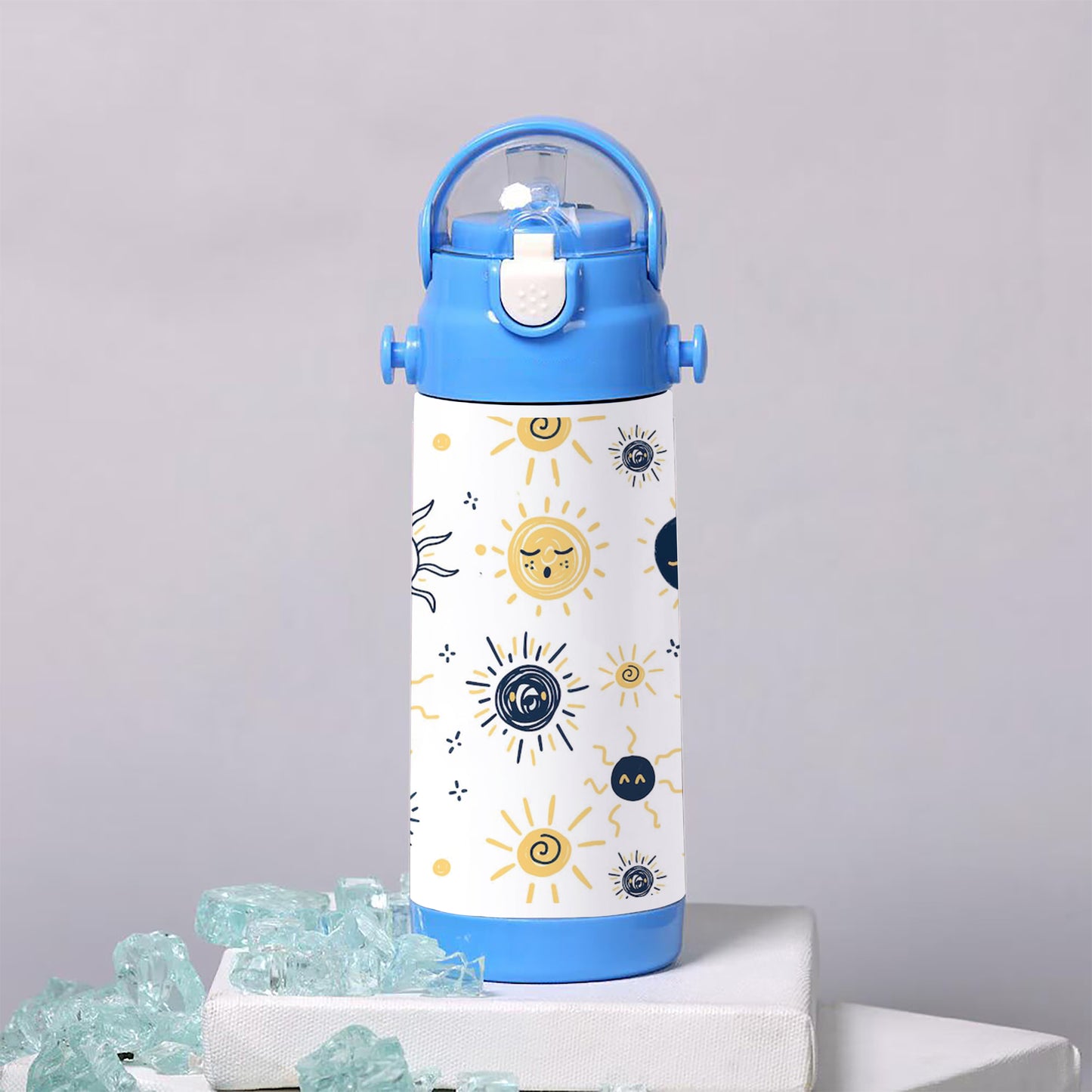 Hand drawn different designs sun pattern 500ml kids Bottle