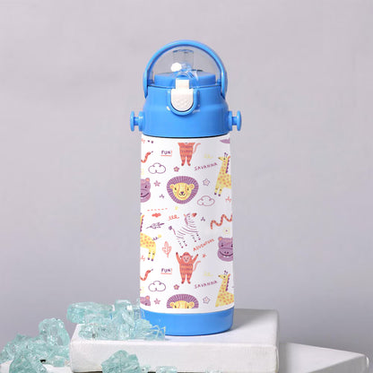 Colorful Doodle animals art and words pattern 500ml kids Bottle
