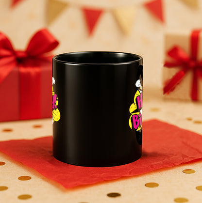Happy Birthday 330 ml Black Coffee Mug (Pack of 1)