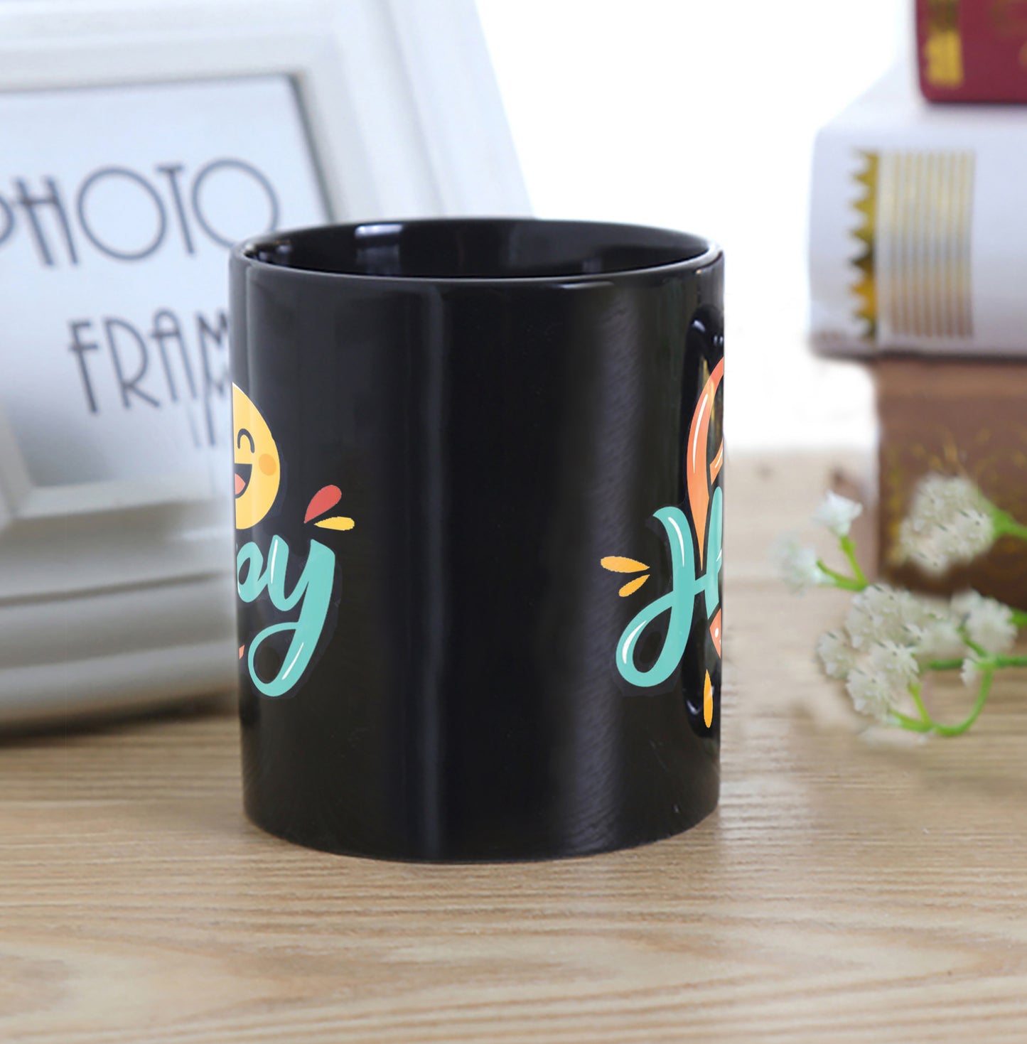 Be happy Full Black 330 ml Coffee Mug