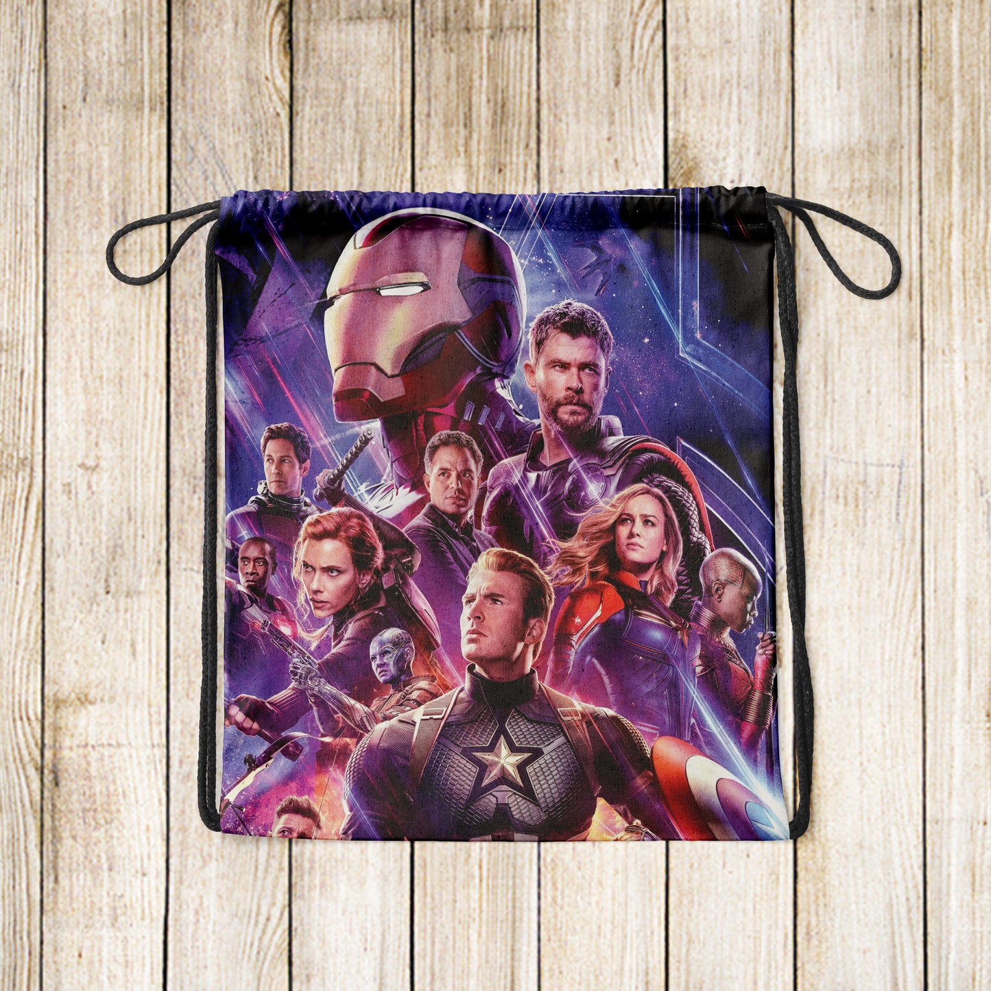 Avengers Endgame Pattern Polyester String Backpack Bags for kids for Gym, Yoga, Tuition ,Beach Bag for 4-10 year boys and girls
