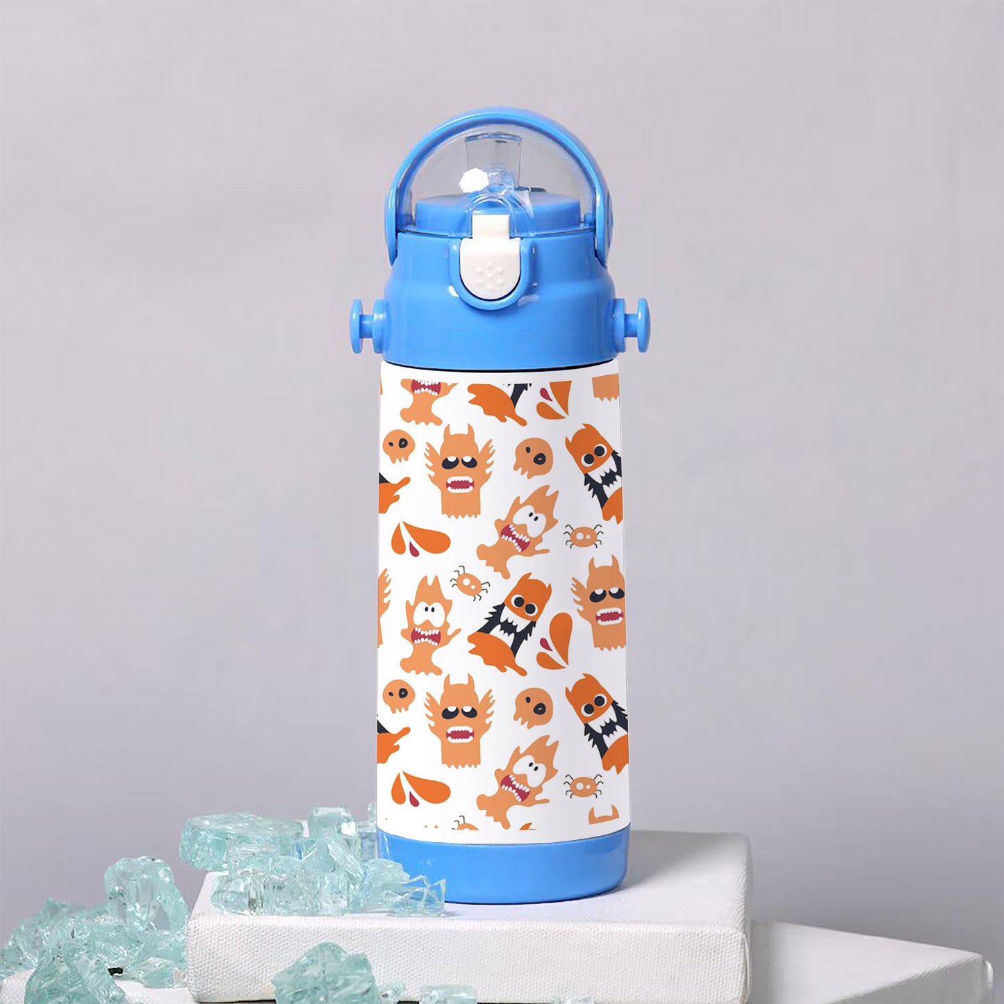 Monster seamless pattern design vector illustration 500ml kids Bottle
