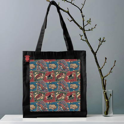Comic Bubbles Seamless Design Tote Bag (14 X 16 Inches) For Shopping, College, Travel